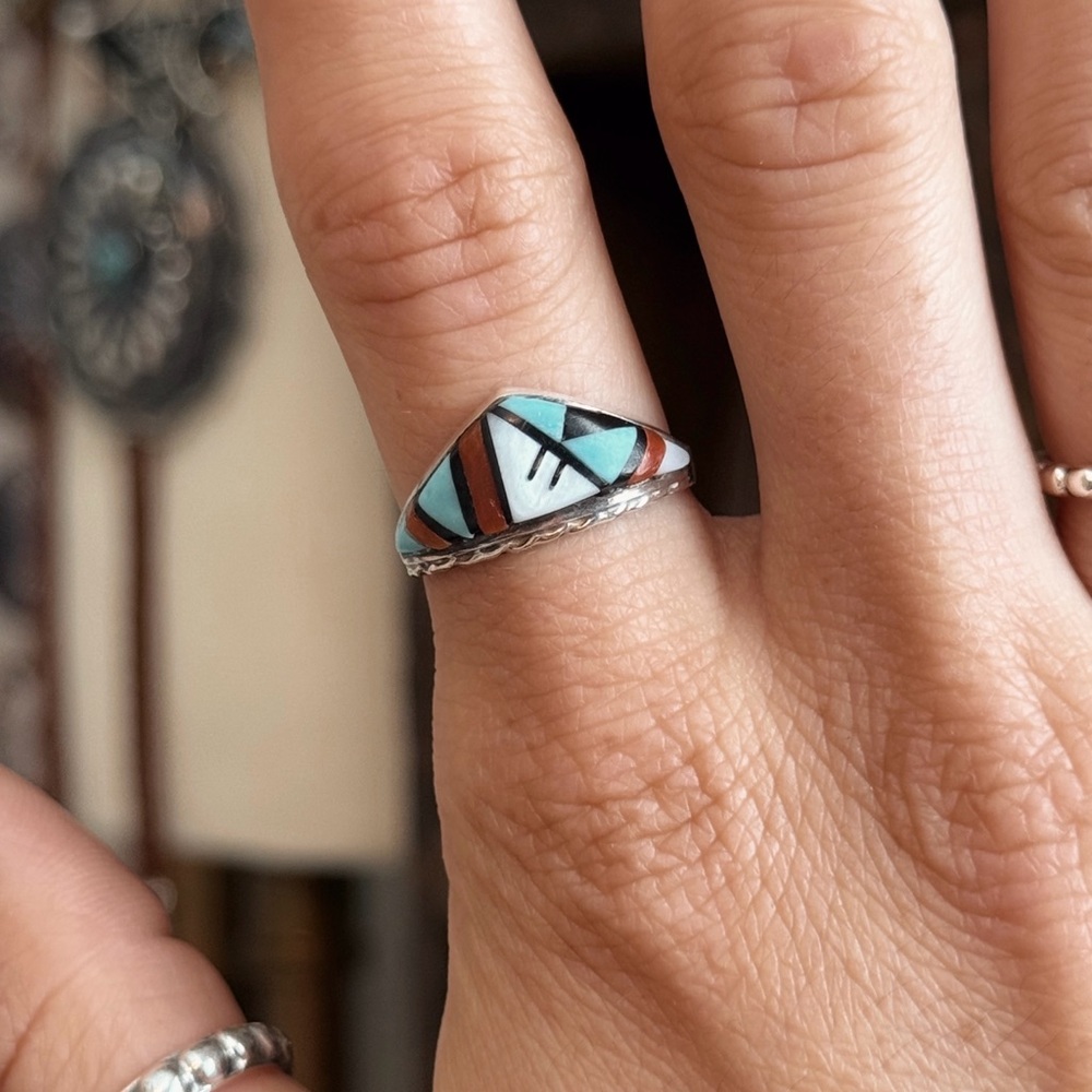 SOLD Genuine Zuni Turquoise Sterling Ring